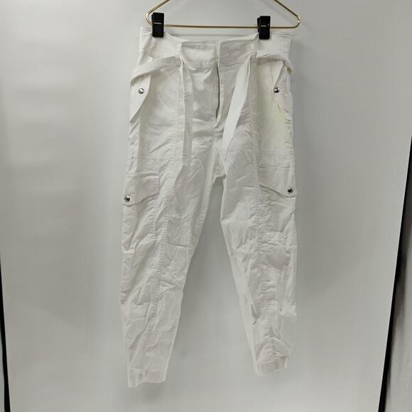 Polo Ralph Lauren Pants womens white cargo pants high waist belted pockets - Picture 4 of 15